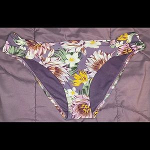 Purple Floral swim bottoms size L